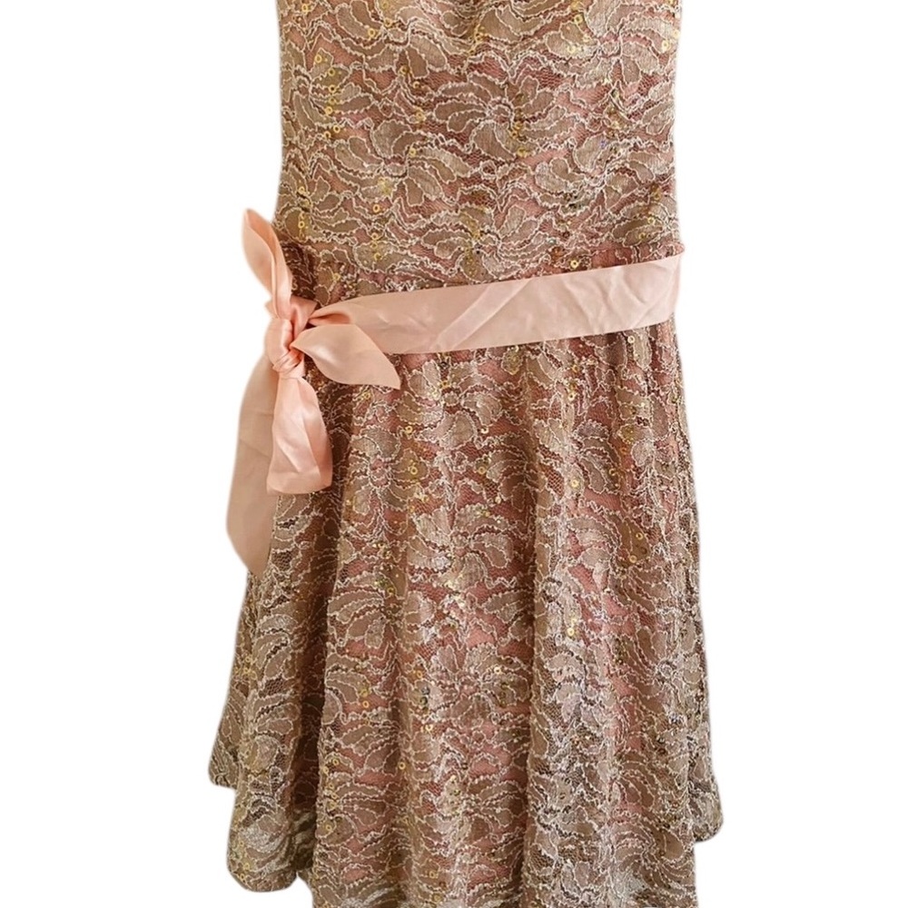Lily Rose Formal Lace Mini Dress